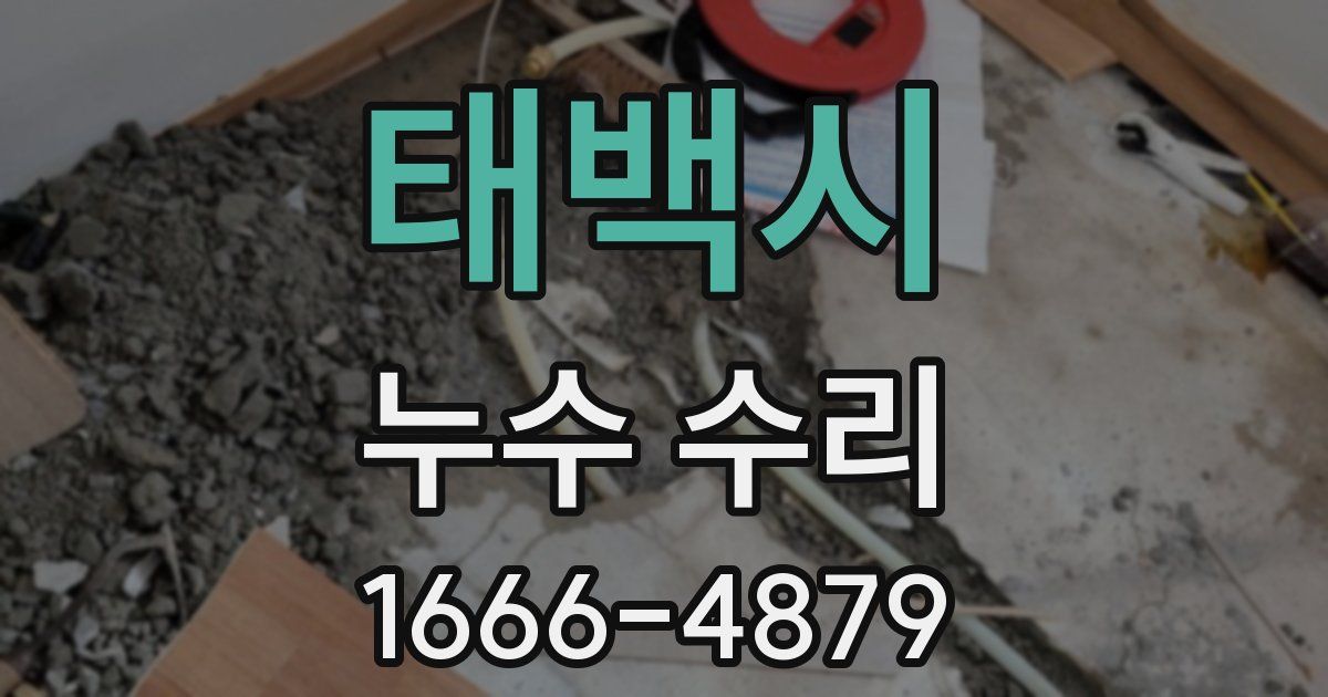 태백시 누수 수리