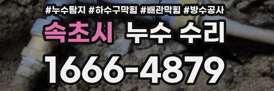 속초시 누수 수리