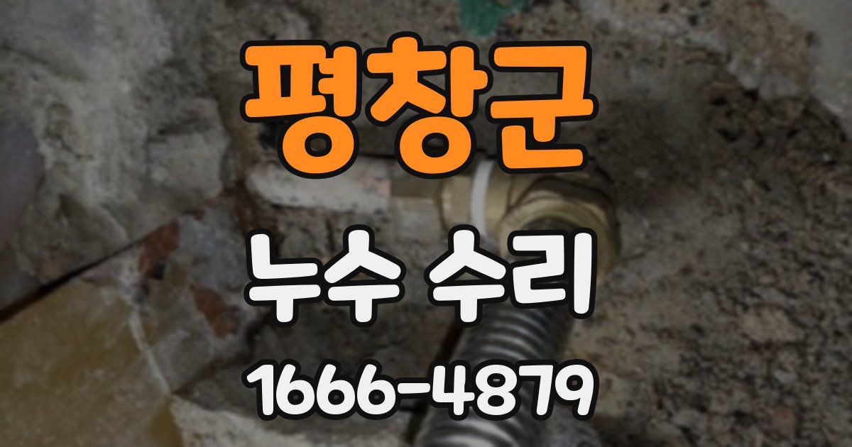 평창군 누수 수리