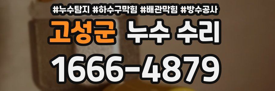 고성군 누수 수리