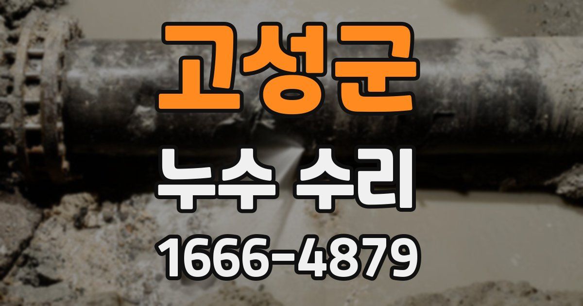 고성군 누수 수리