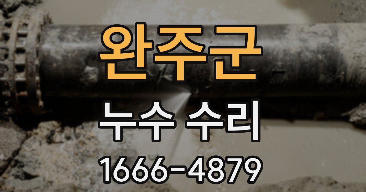 완주군 누수 수리