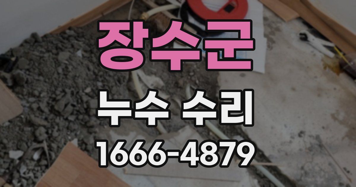 장수군 누수 수리