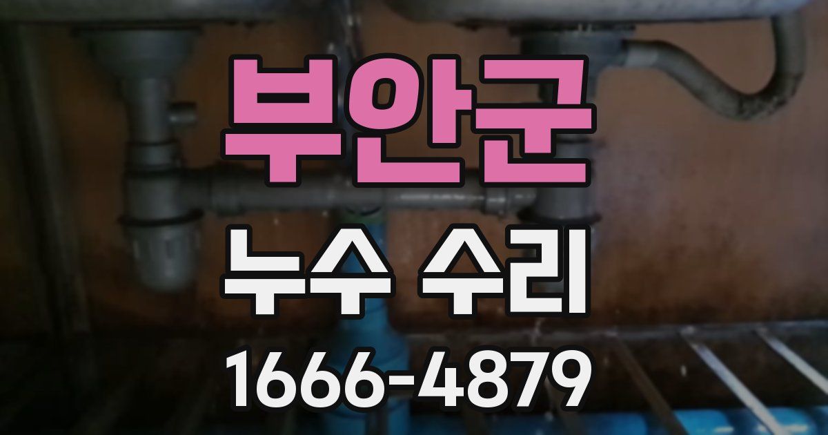 부안군 누수 수리