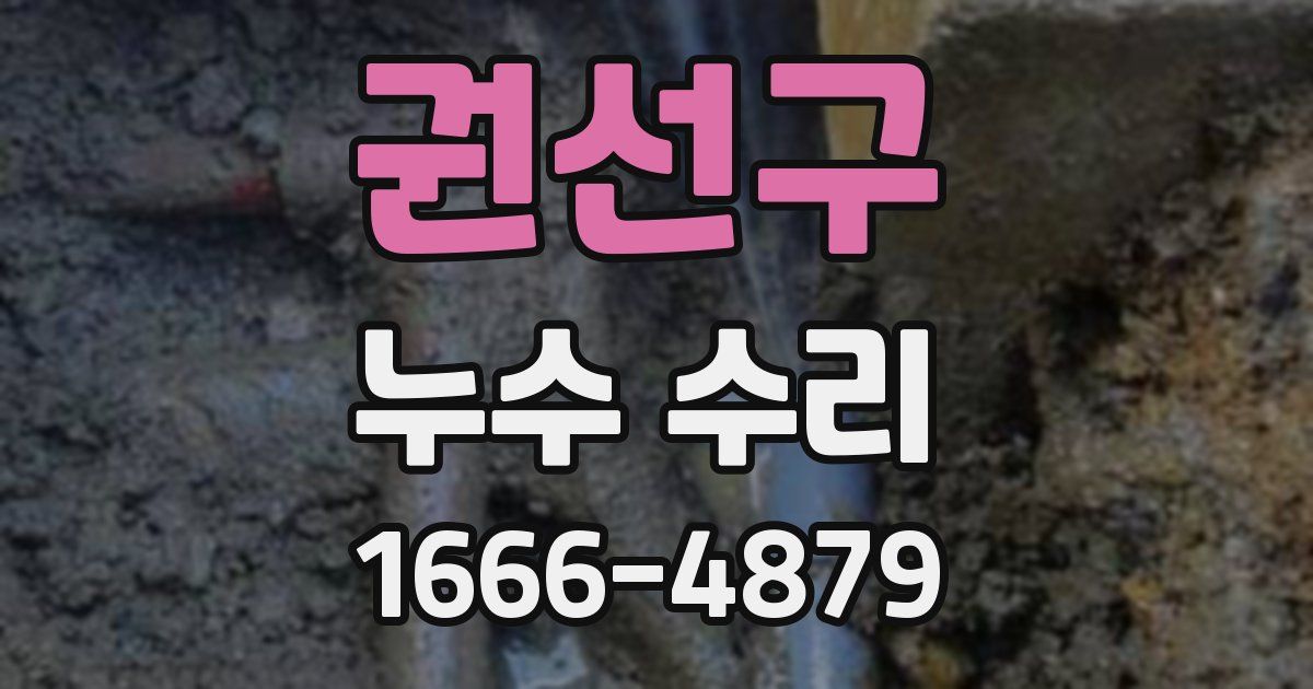 권선구 누수 수리