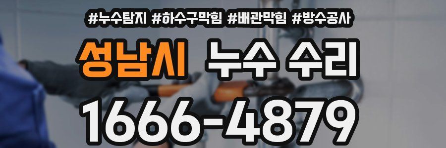 성남시 누수 수리