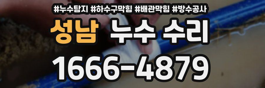 성남 누수 수리