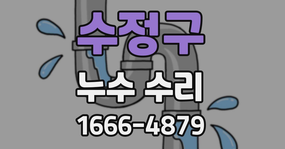 수정구 누수 수리