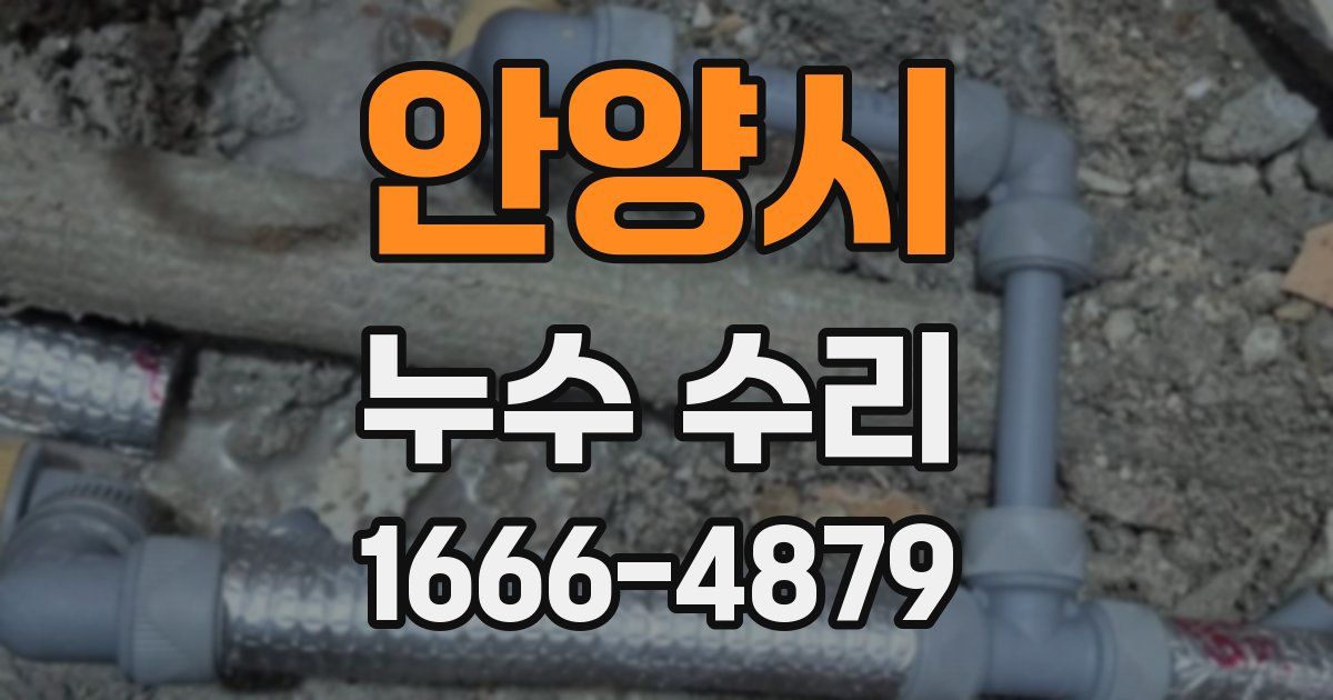 안양시 누수 수리