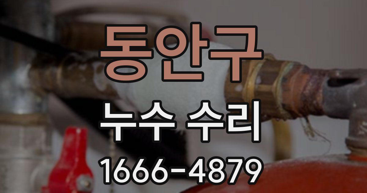 동안구 누수 수리
