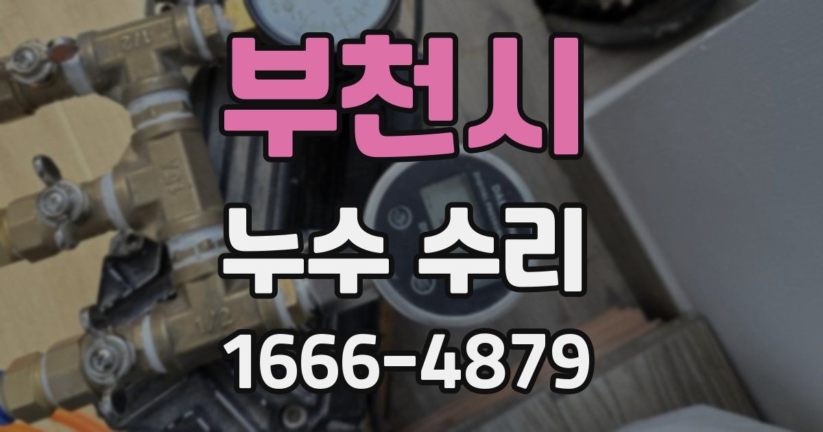 부천시 누수 수리