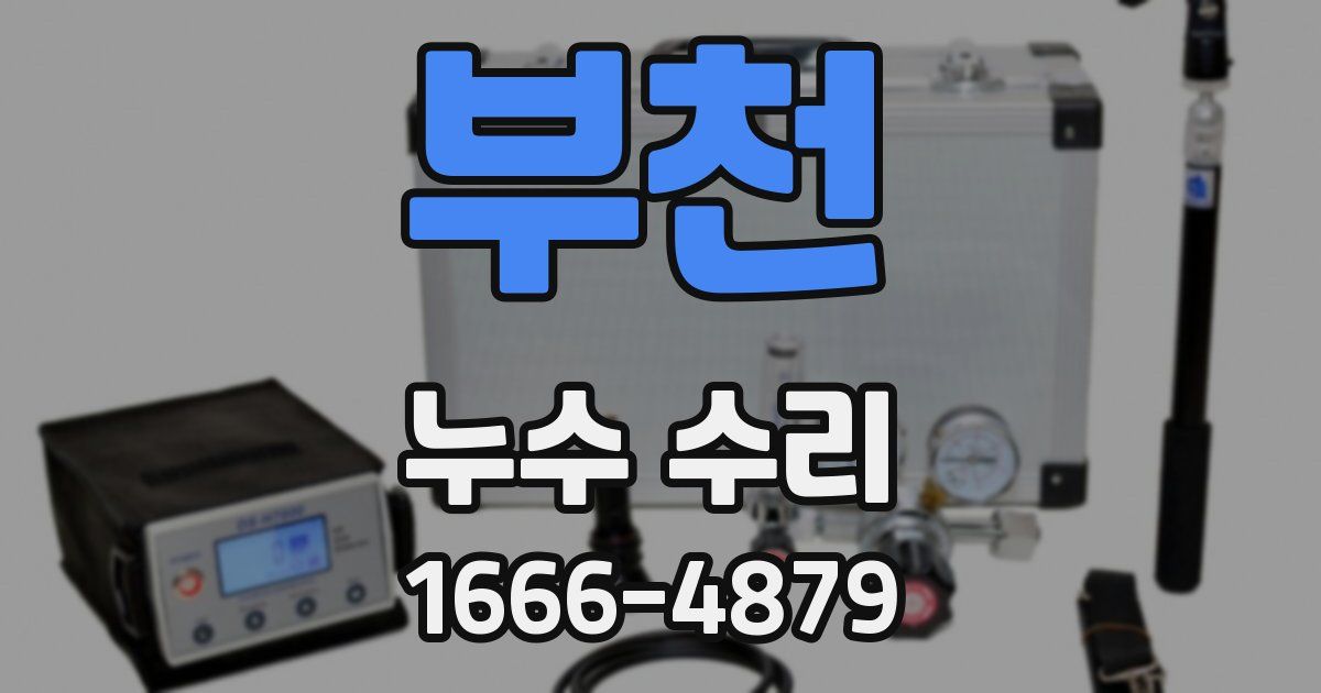 부천 누수 수리