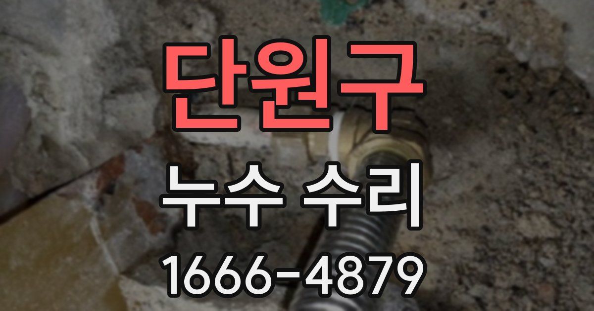단원구 누수 수리