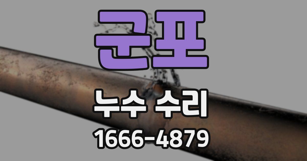 군포 누수 수리