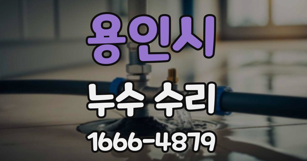 용인시 누수 수리