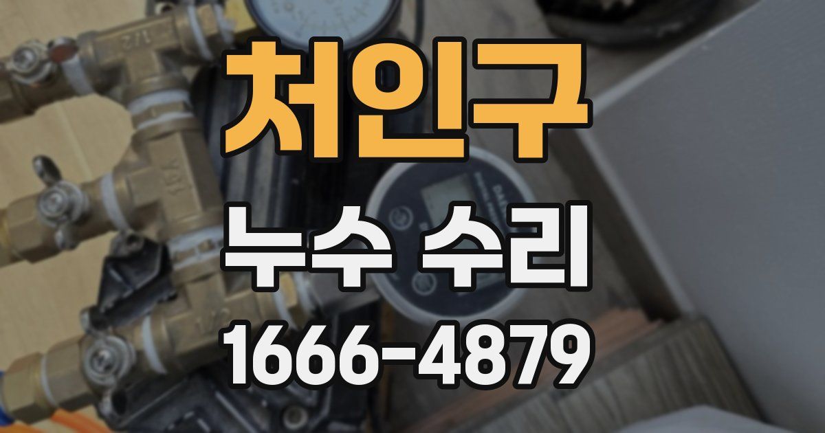 처인구 누수 수리
