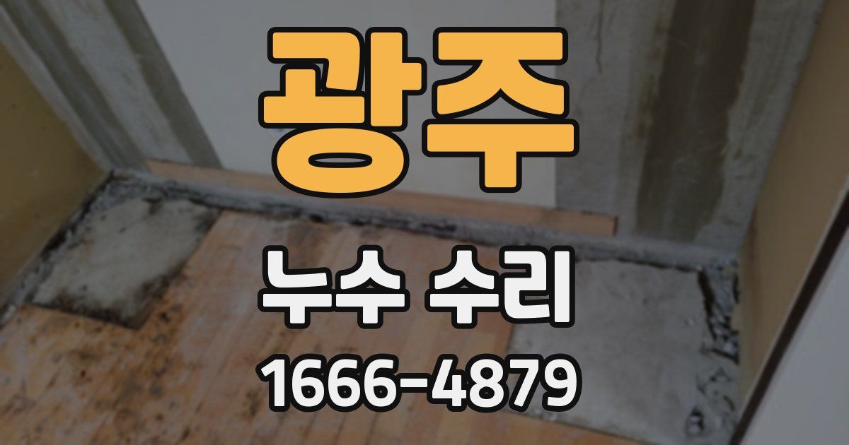 광주 누수 수리