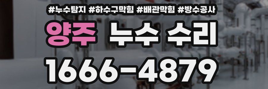 양주 누수 수리