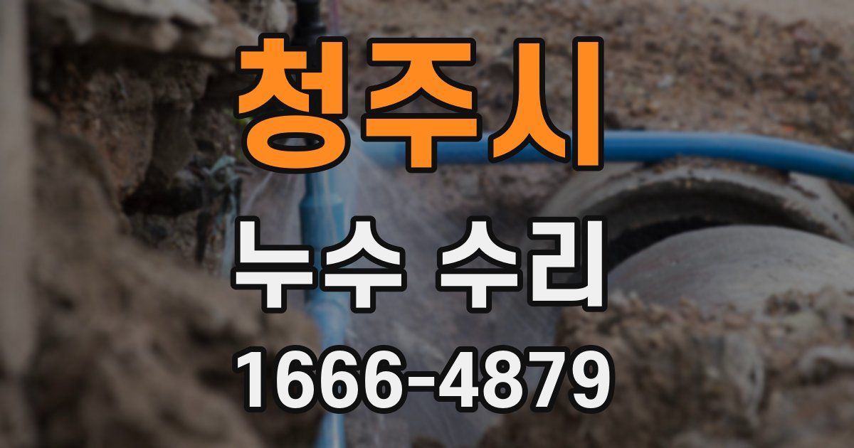 청주시 누수 수리