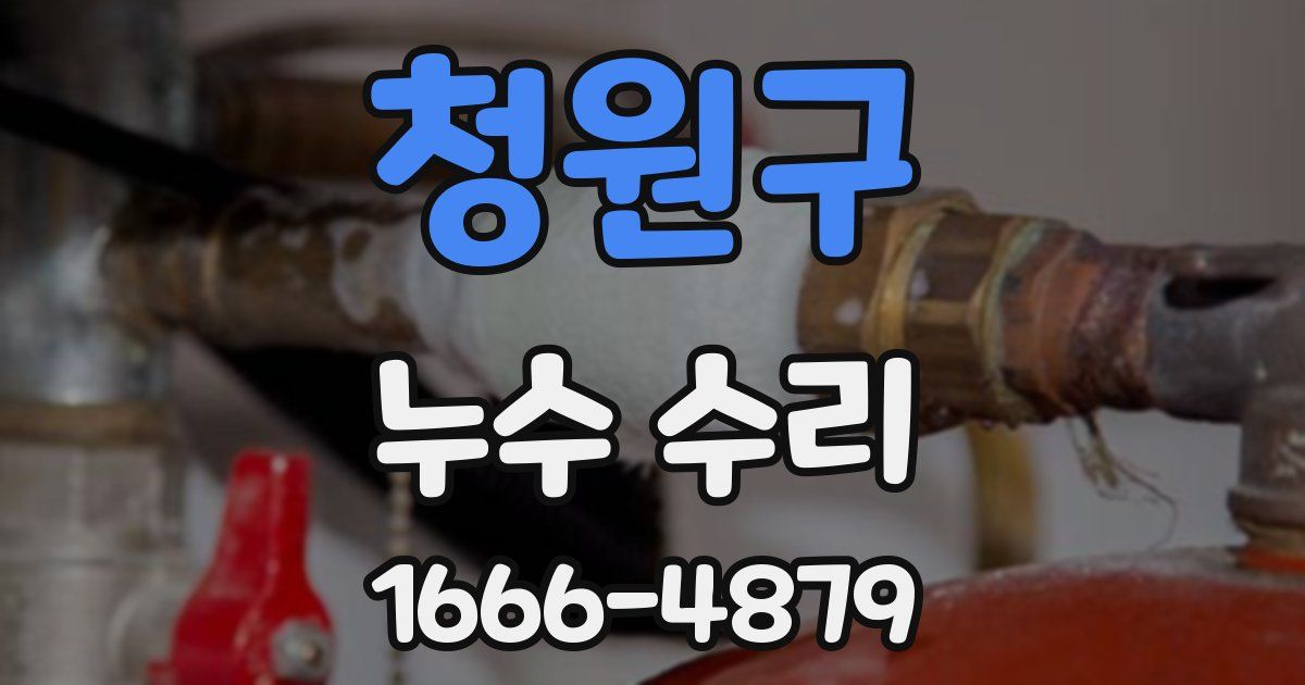 청원구 누수 수리
