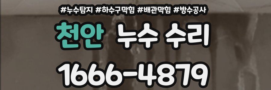 천안 누수 수리