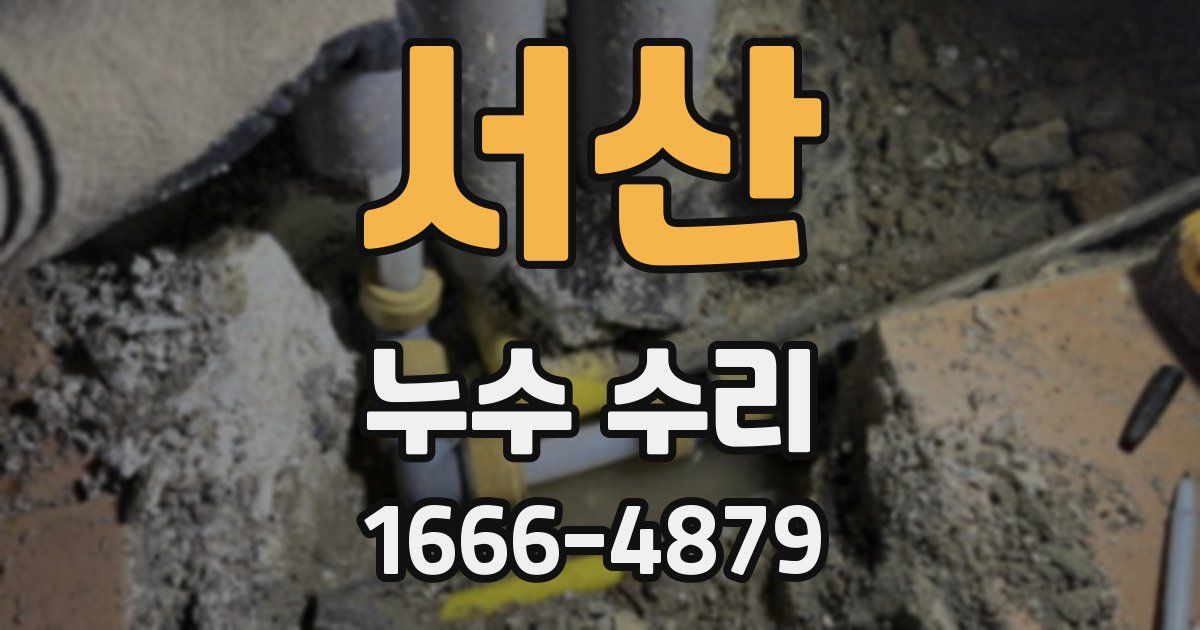 서산 누수 수리