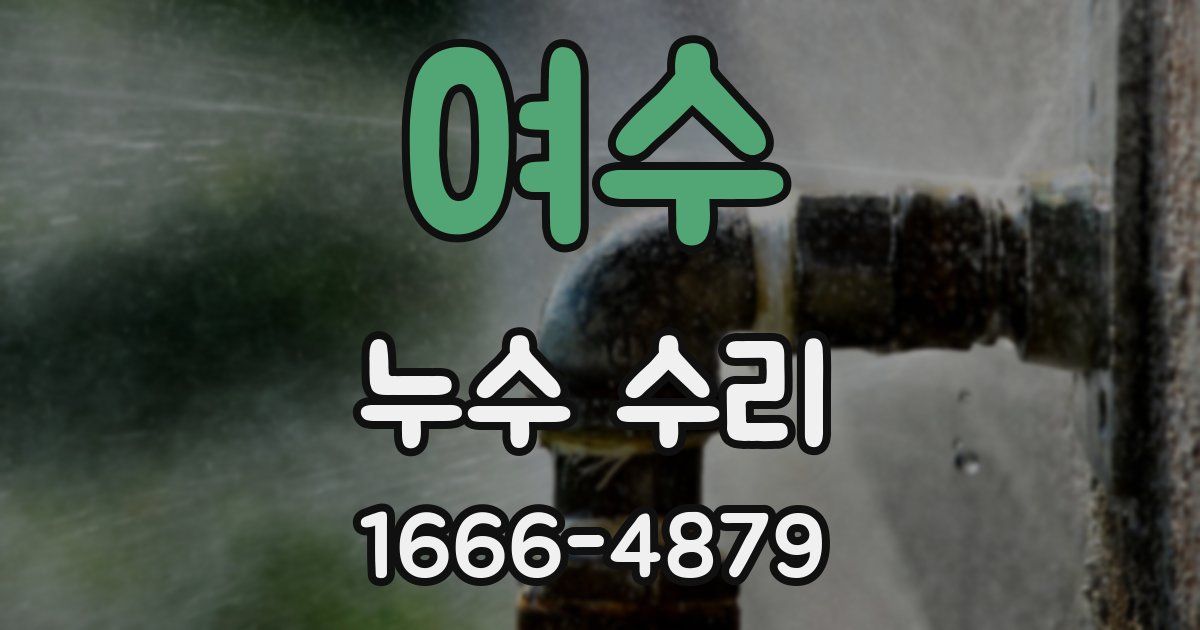 여수 누수 수리
