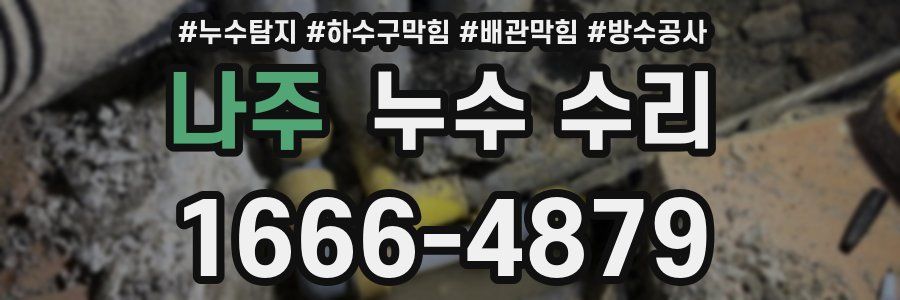 나주 누수 수리