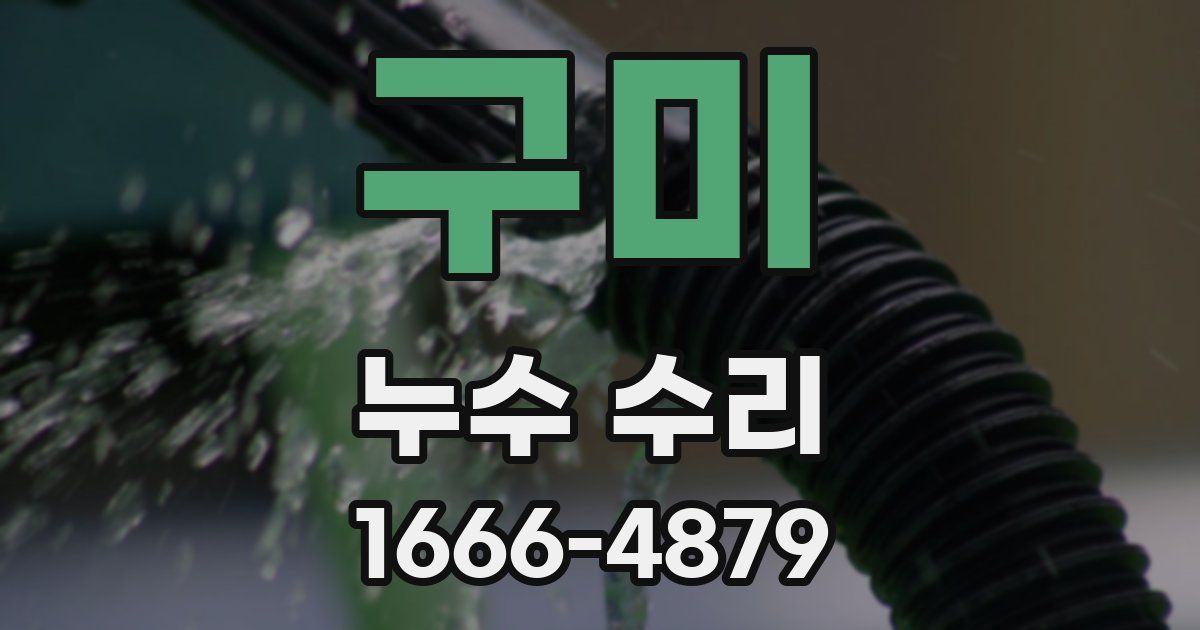 구미 누수 수리
