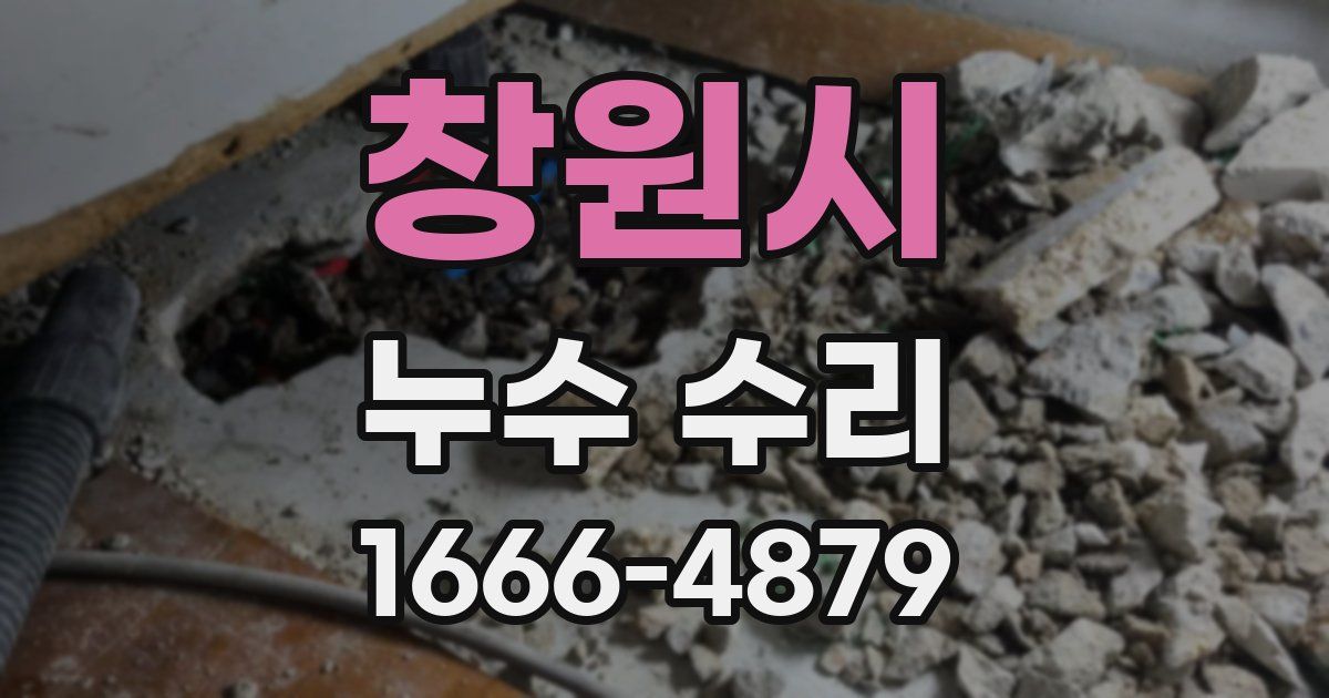 창원시 누수 수리