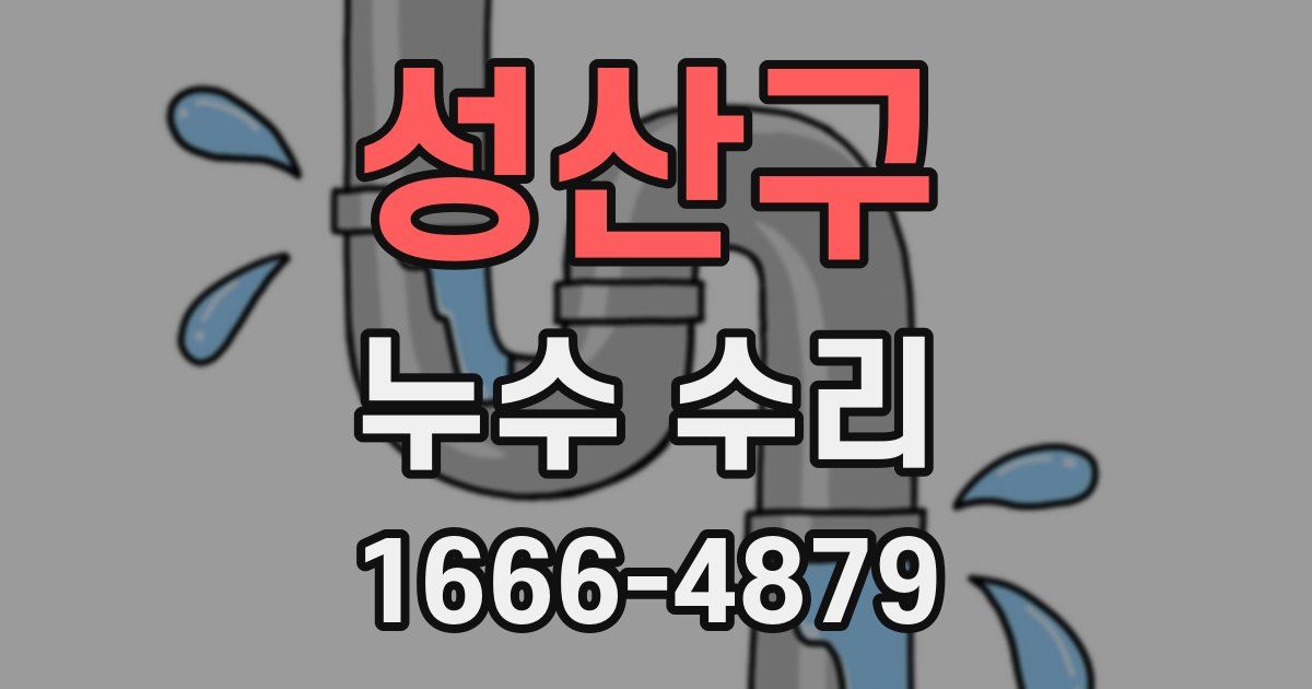 성산구 누수 수리
