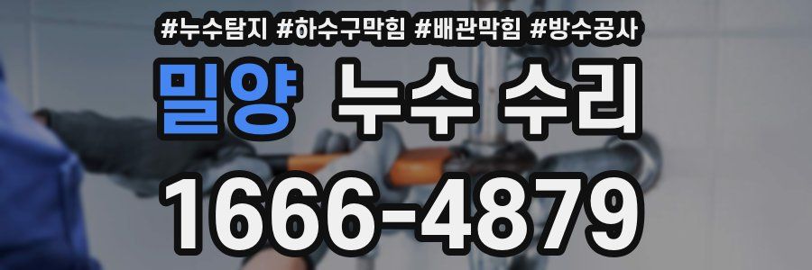 밀양 누수 수리