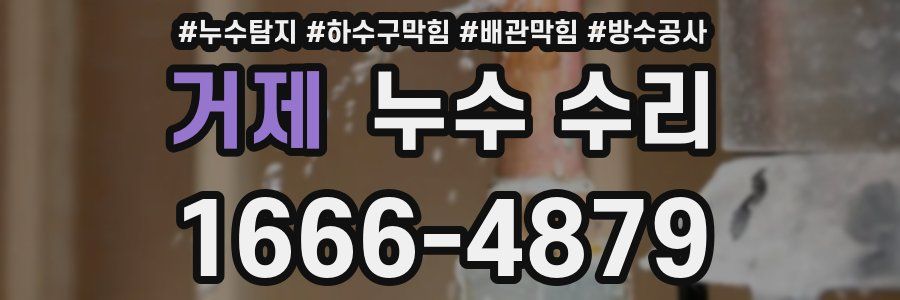 거제 누수 수리