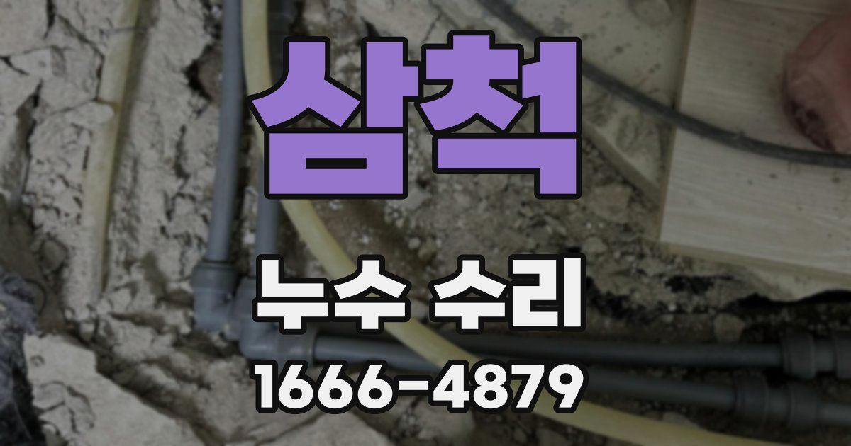 삼척 누수 수리