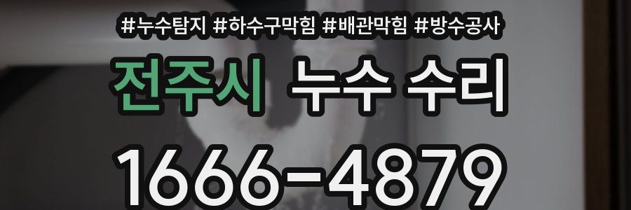 전주시 누수 수리
