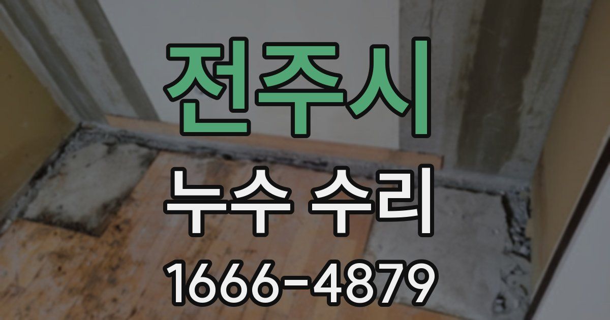 전주시 누수 수리