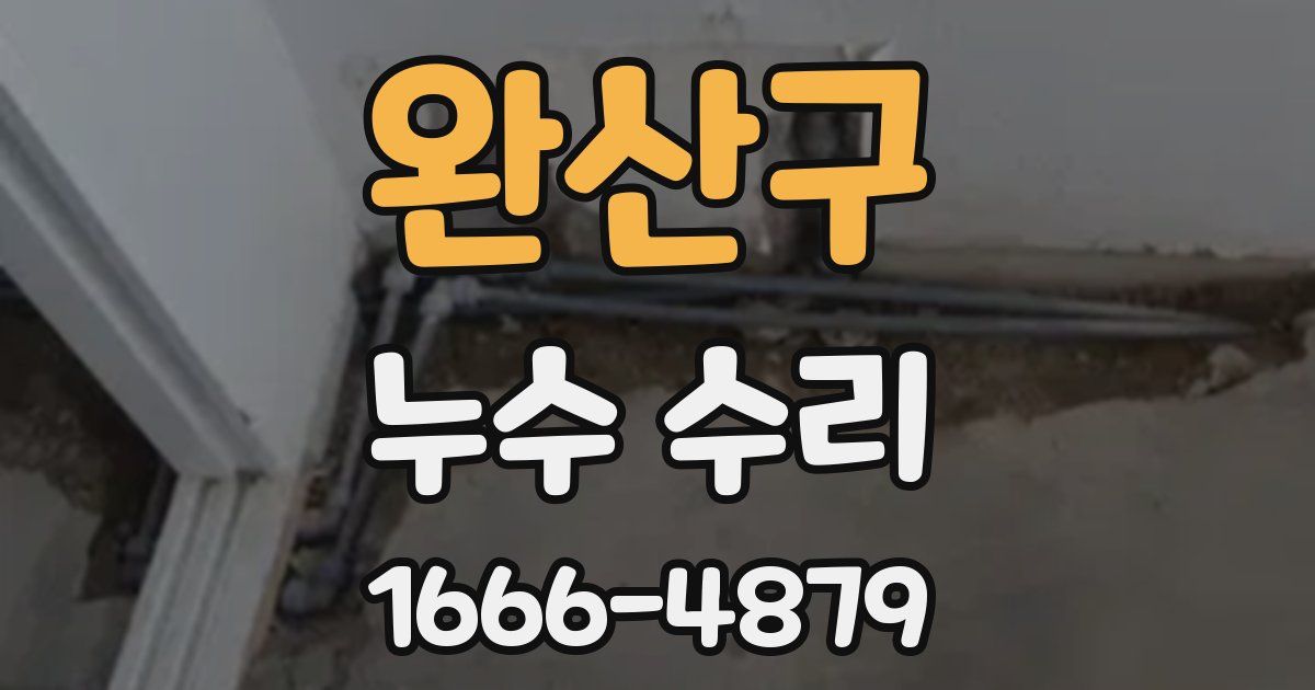 완산구 누수 수리
