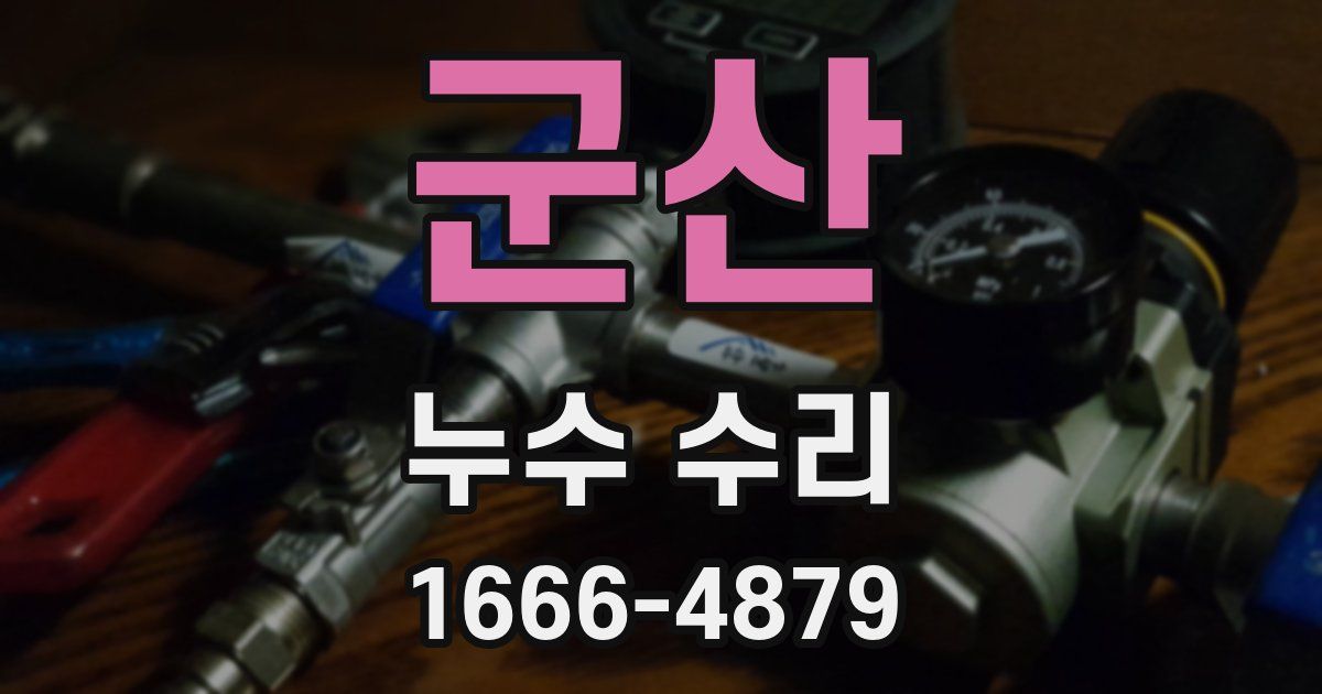 군산 누수 수리