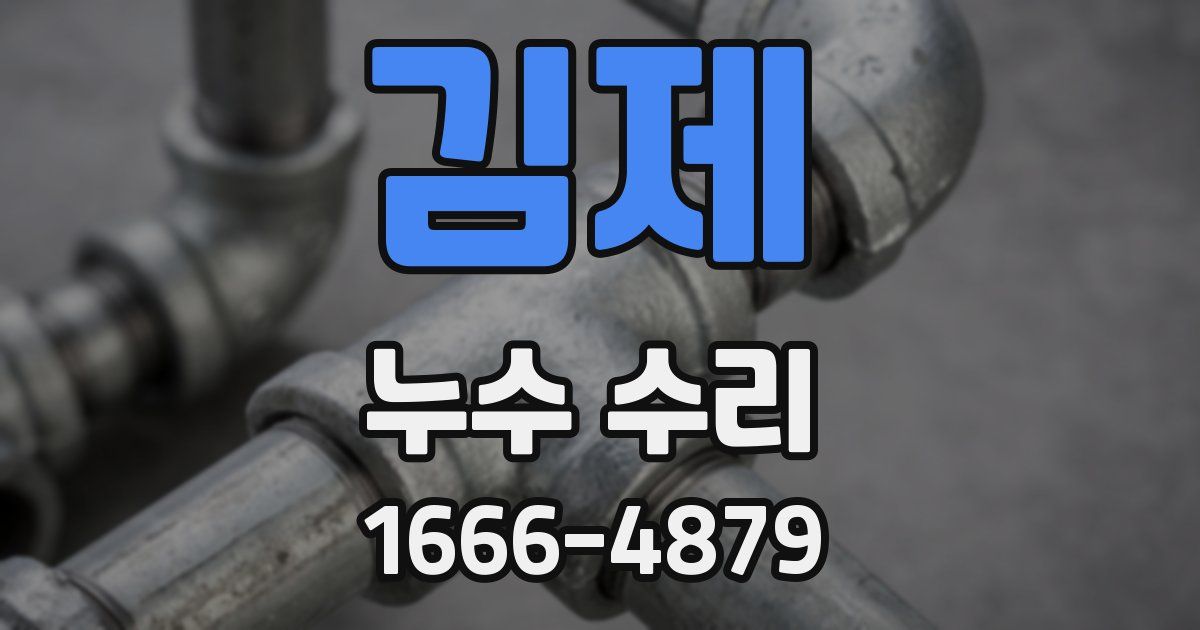 김제 누수 수리