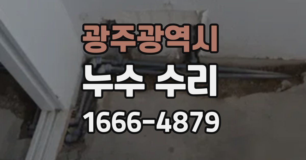 광주광역시 누수 수리