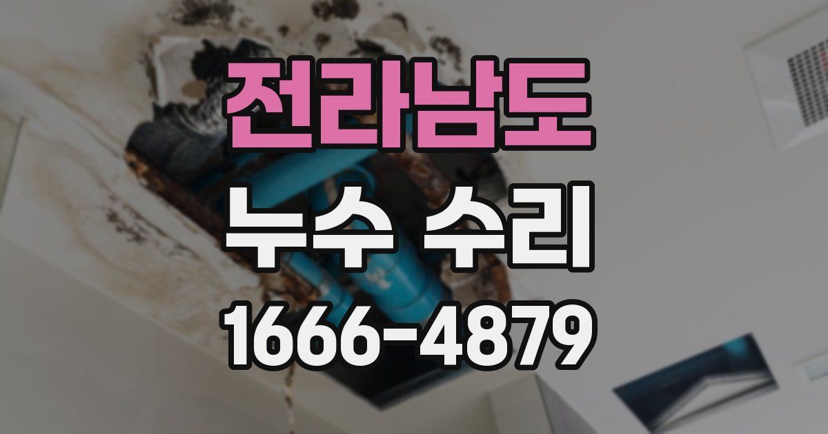 전라남도 누수 수리