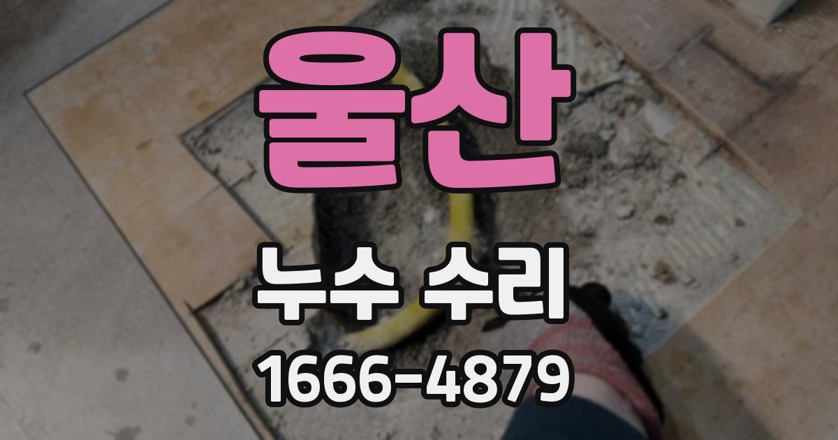 울산 누수 수리