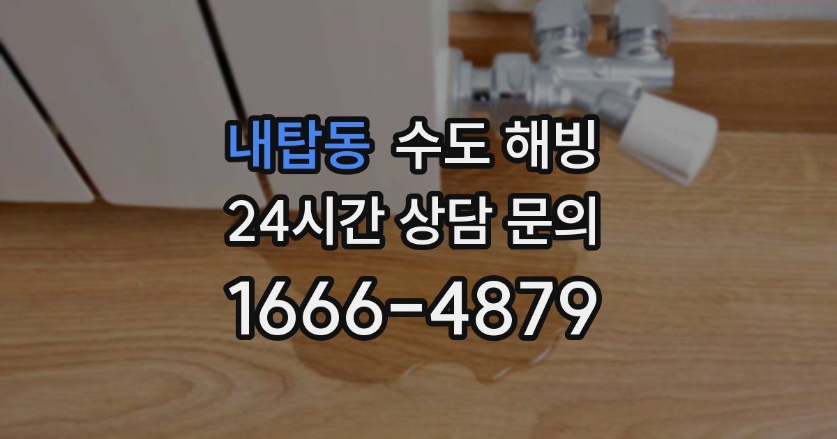 내탑동 수도 해빙 공용 수도 라인이 얼었을 때 확인할 것