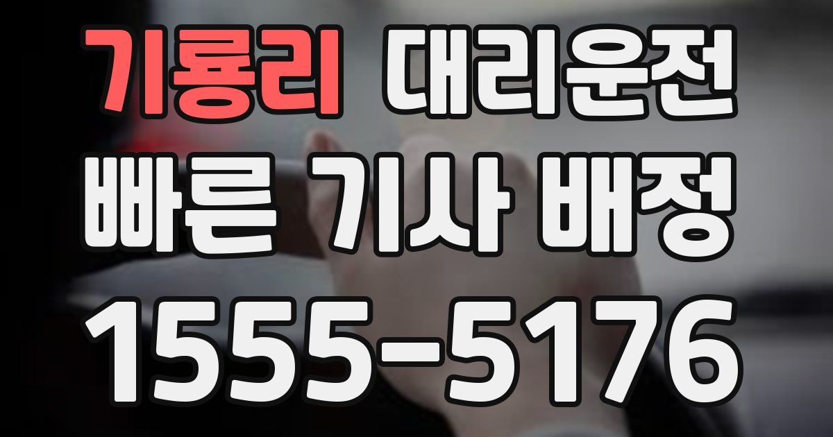 일일대리기사