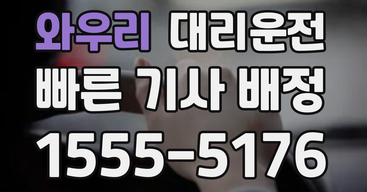 일일대리기사