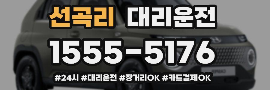 선곡리 대리운전