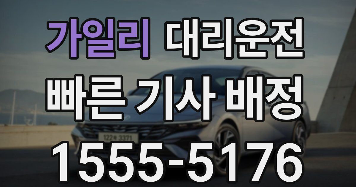 일일대리기사