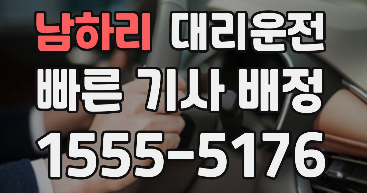 일일대리기사