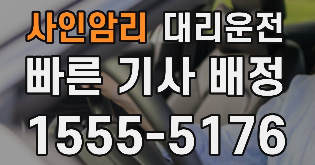 일일대리기사