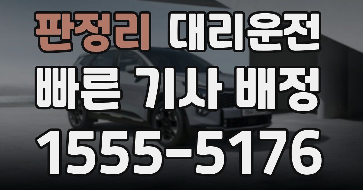 일일대리기사
